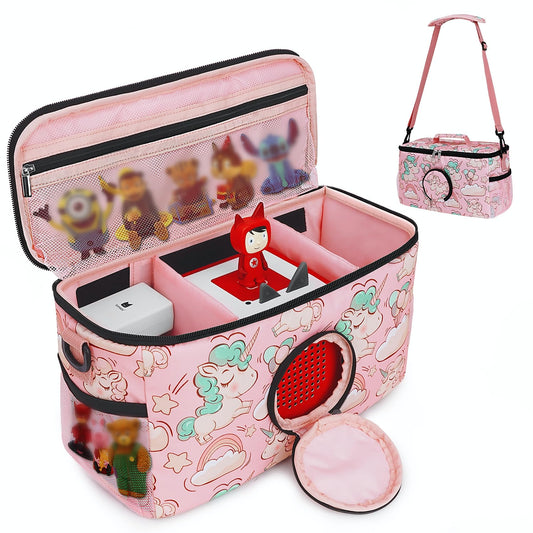 Ciseret Toniebox carry case with unicorn pattern for kid-friendly on-the-go transport