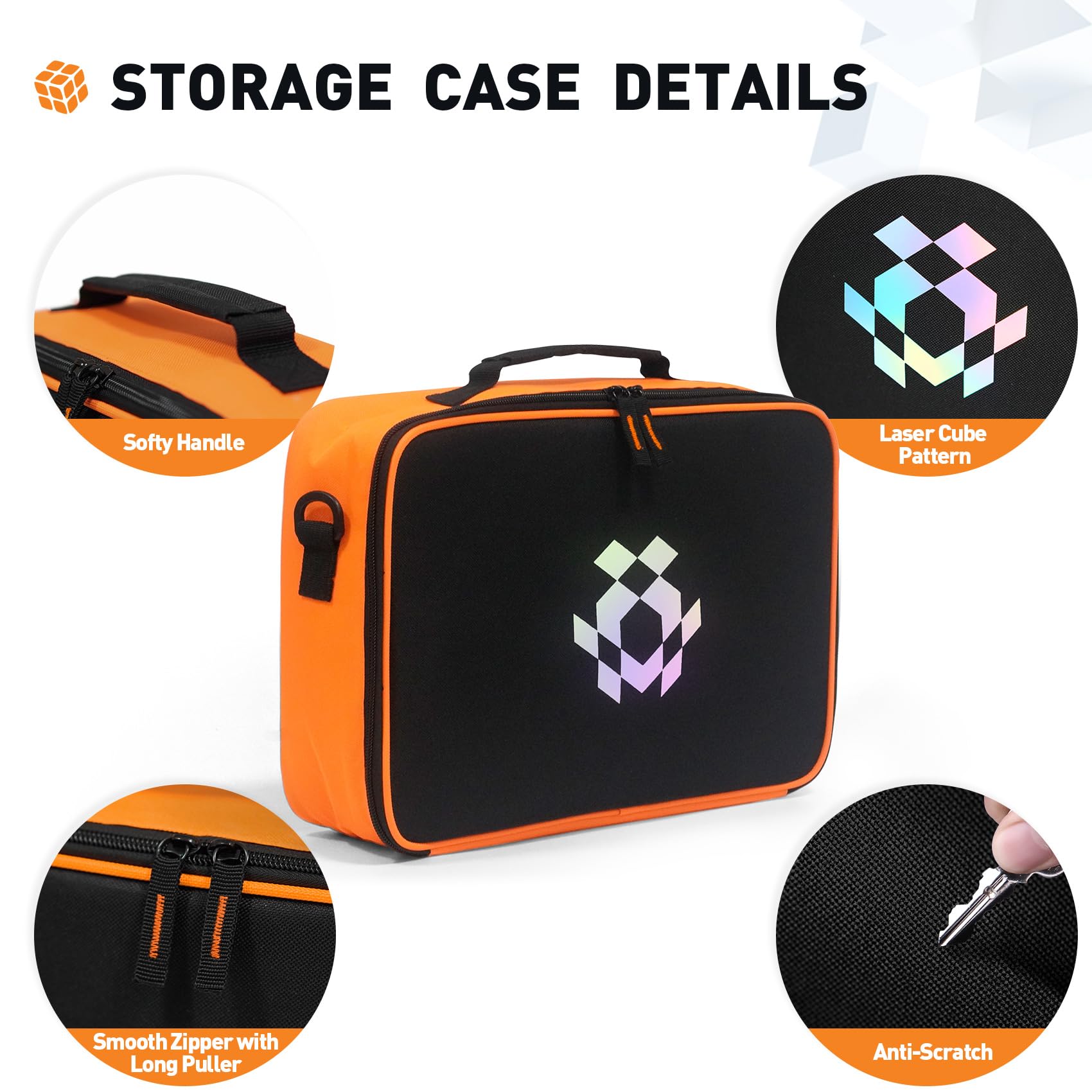 Ciseret Speed Cube Storage laser-pattern bag adds subtle style.