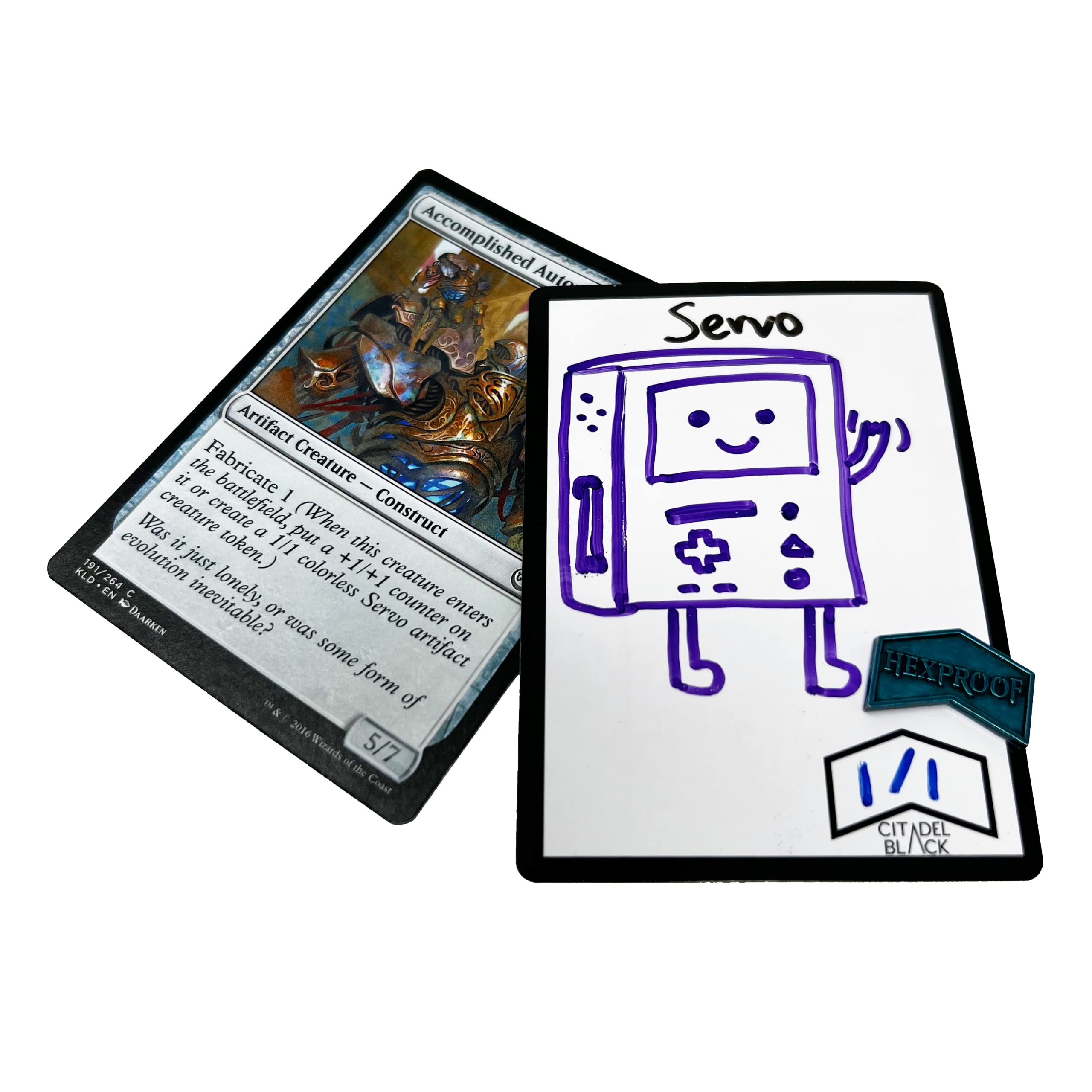Citadel Black double-sided tokens for reusable proxies during matches.