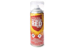 Citadel Mephiston Red Spray bottle primes models with a smooth matte finish for even coverage