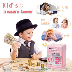 Civan ATM piggy bank paper money scroll deposits notes automatically.
