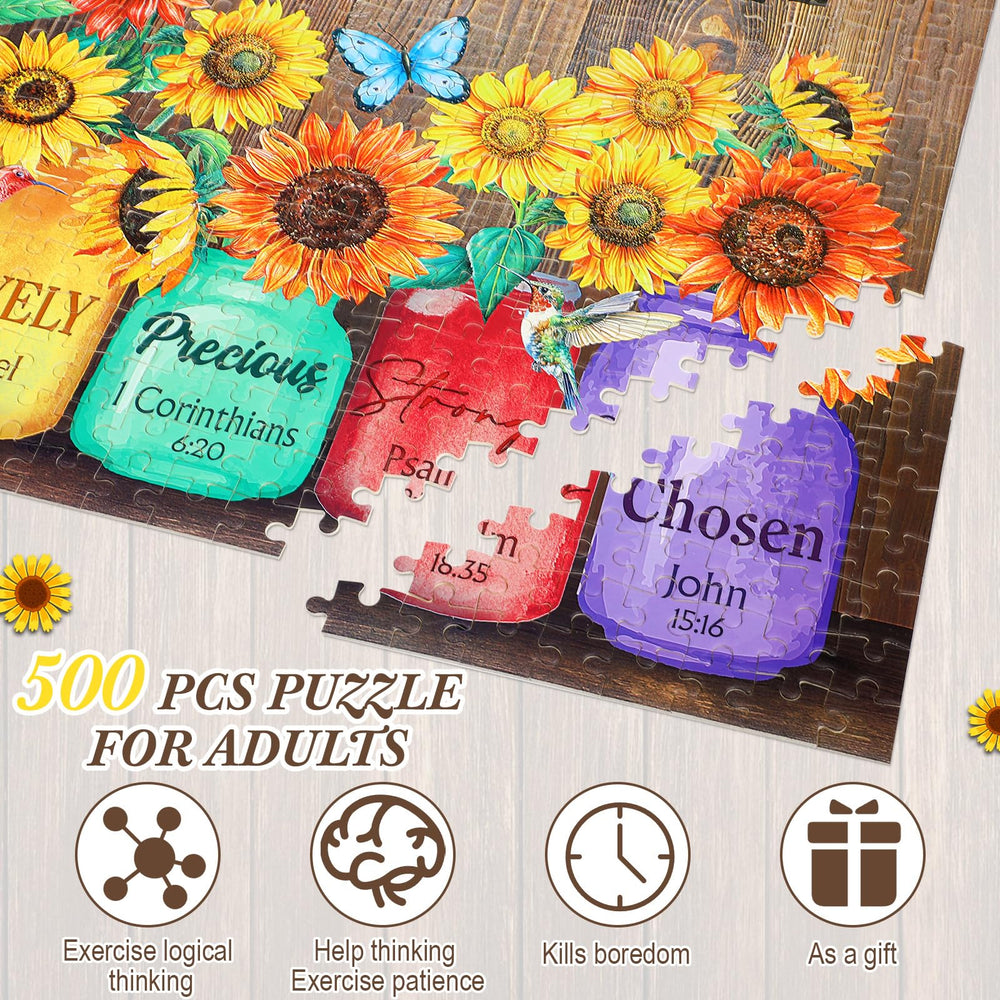 Civaner 500-piece Christian puzzle wall art: transforms puzzle time into decorative centerpiece.