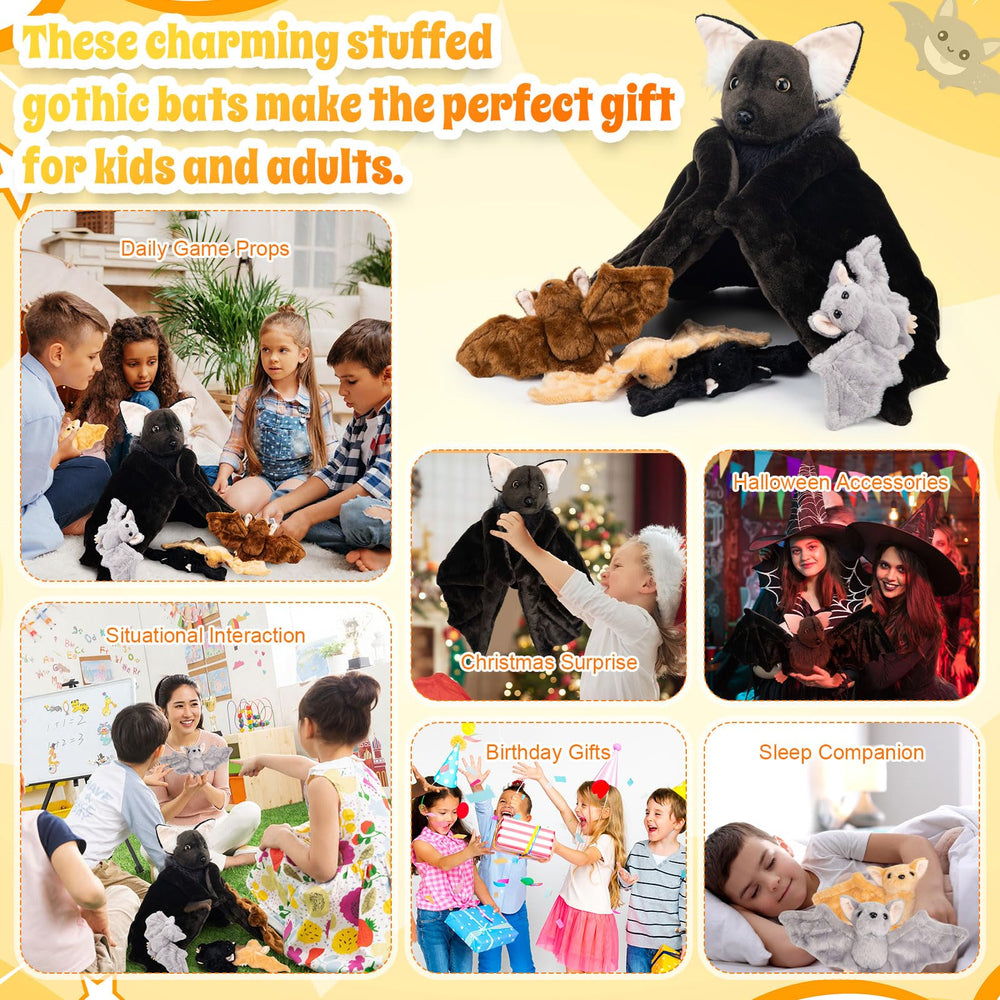 Civaner ivory baby bat plush 5-inch easy to store.