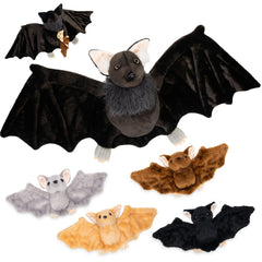 Civaner mommy bat plush 13-inch holding four babies for imaginative play.