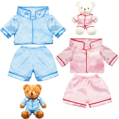 Civaner bear clothes blue-pink pajamas for 12-16 inch bears, cozy pretend play
