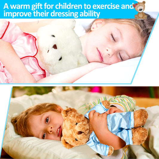 Civaner two-pack bear outfits in blue and pink for mix-and-match fun