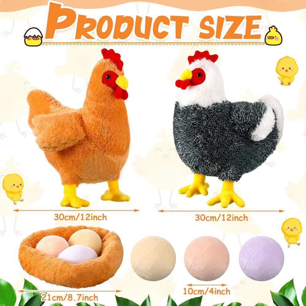 Civaner chicken plush with eggs, cute Easter party favor.