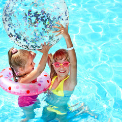 Civaner deflated beach ball for compact storage and simple transport