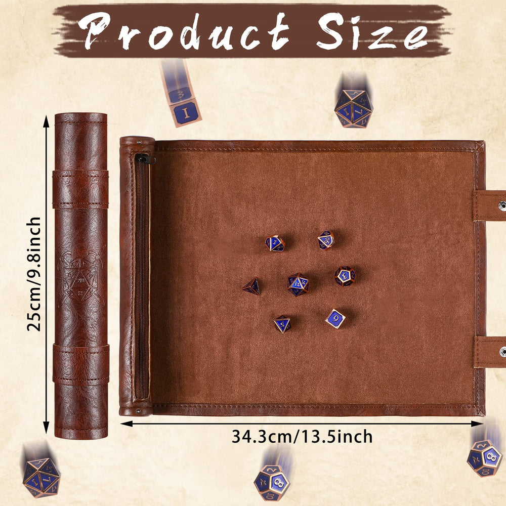 Civaner dice mat tray rolled scroll form shows portable organization
