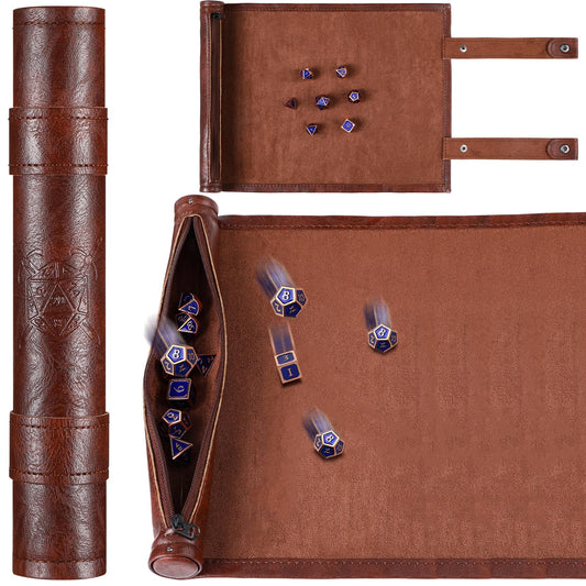 Civaner dice mat tray with PU leather surface for smooth throws and protection