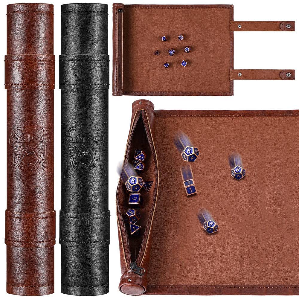 Civaner dice mat tray with zipper pouch for organized storage and protection
