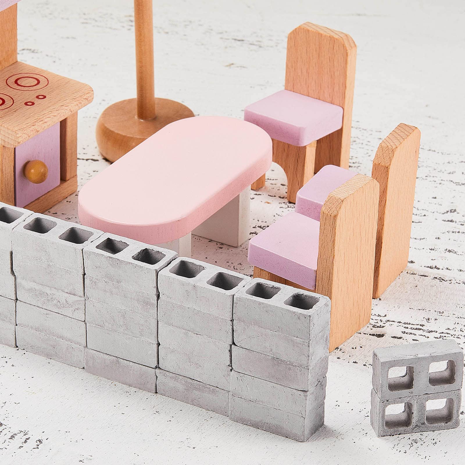 Civaner grey square bricks packaged set for easy decorating