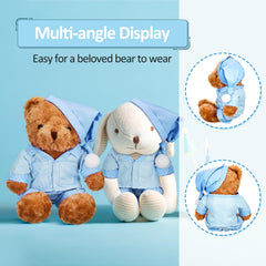 Civaner bear outfit fabric texture; easy-to-clean polyester material.