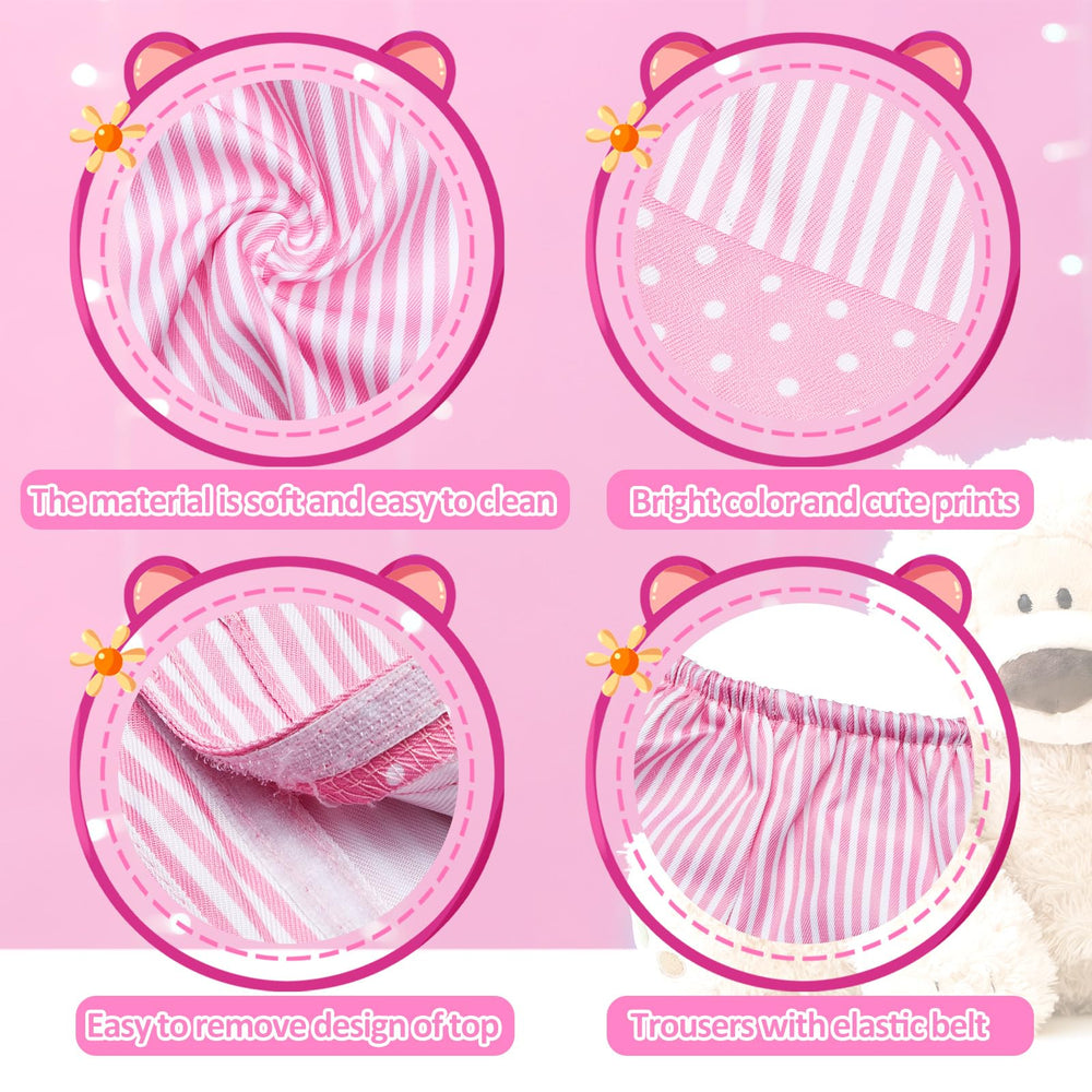 Civaner Stripe Bear Clothes hat adds playful charm to any bear