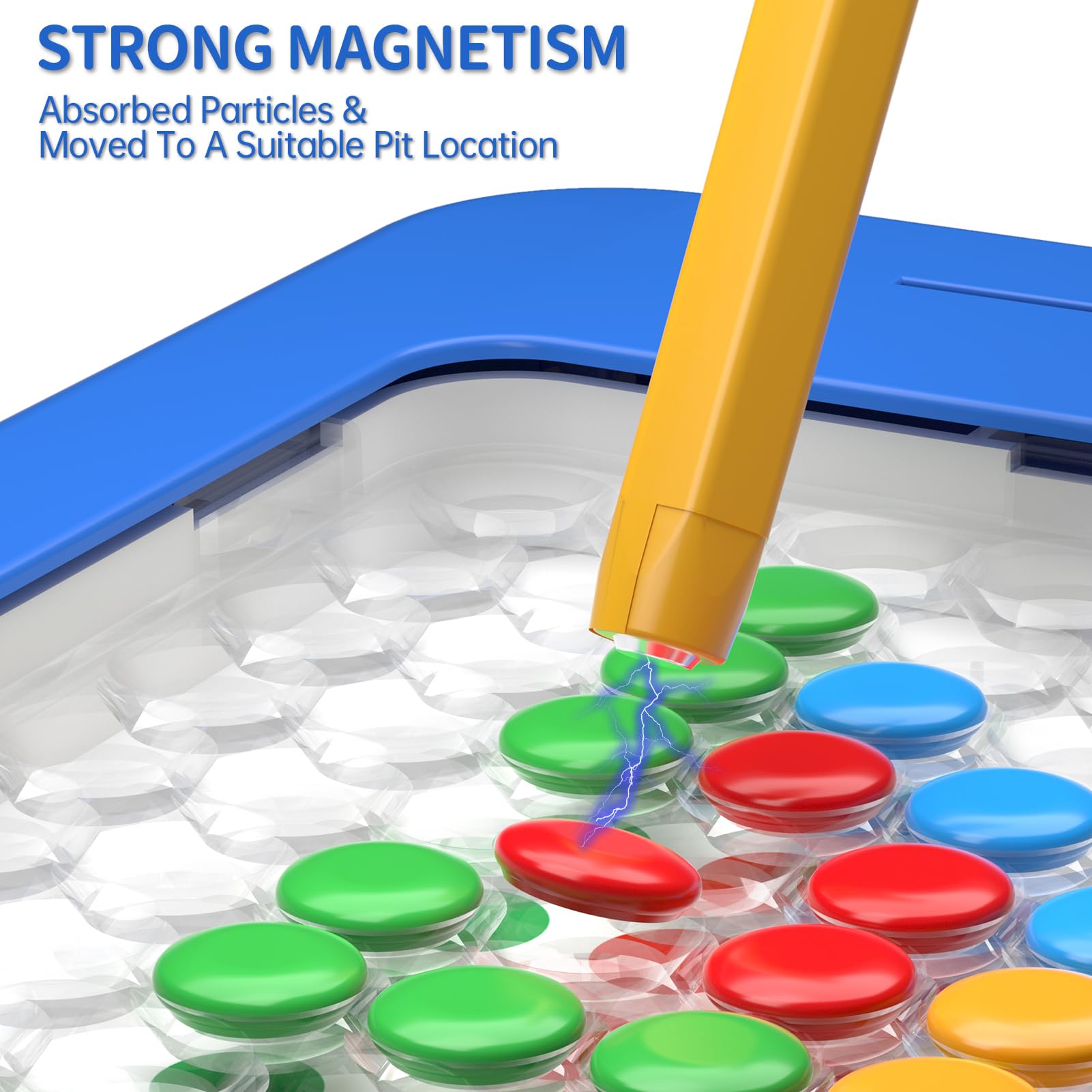 Ci Vetch magnetic dots board includes magnetic pen for mess-free doodling