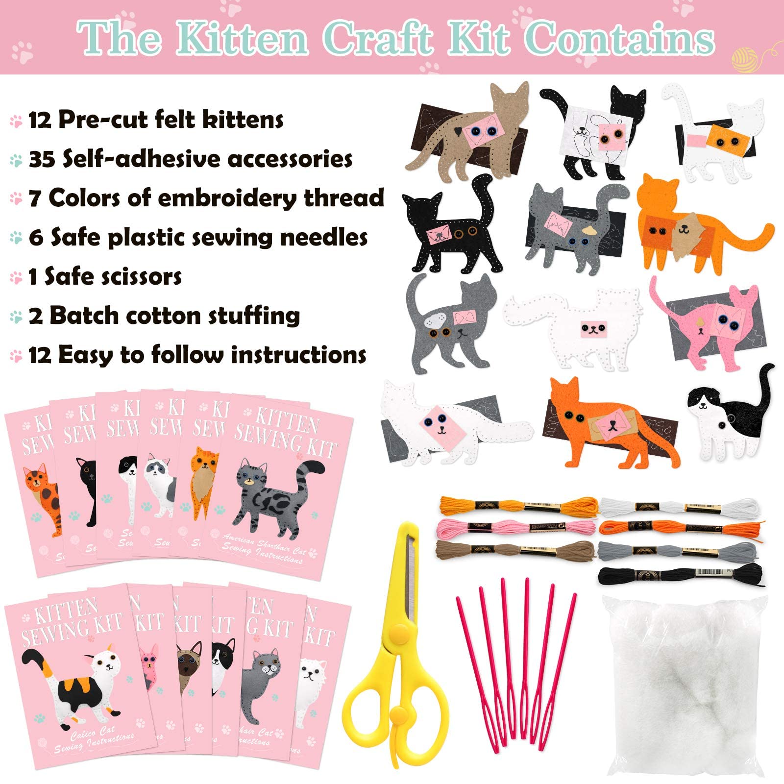 CiyvoLyeen cat sewing kit finished cat model showing end result and pride.