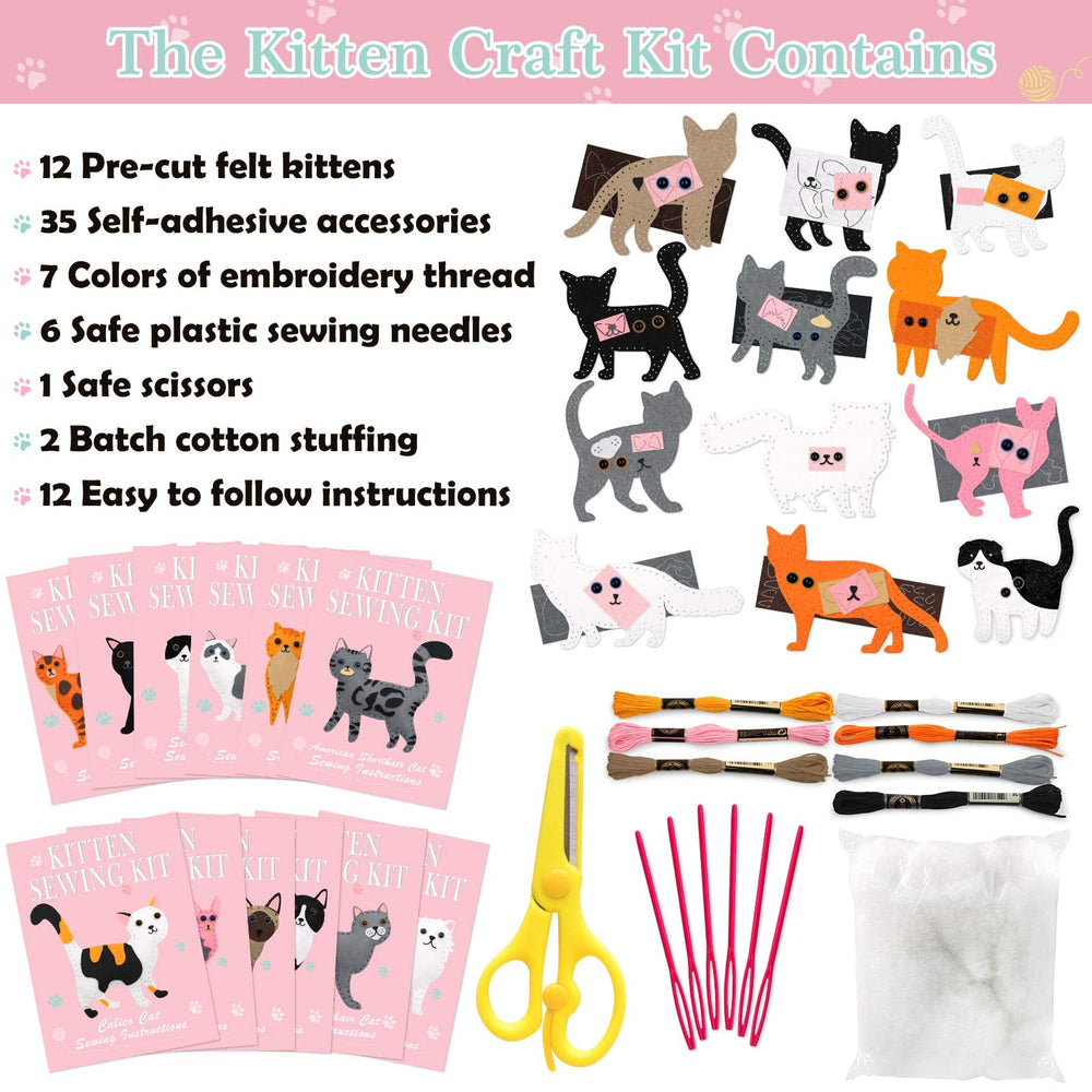 CiyvoLyeen cat sewing kit finished cat model showing end result and pride.