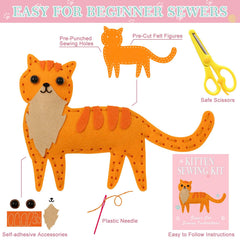 CiyvoLyeen cat sewing kit tools and materials for kids hobby time and skill-building.
