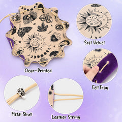 CiyvoLyeen dice tray inside velvet lining offers smooth rolls.