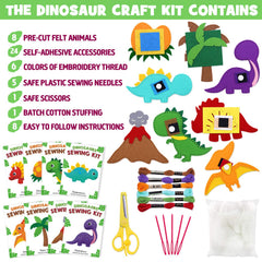 CiyvoLyeen dinosaur felt dinos ready to decorate and assemble with kids.