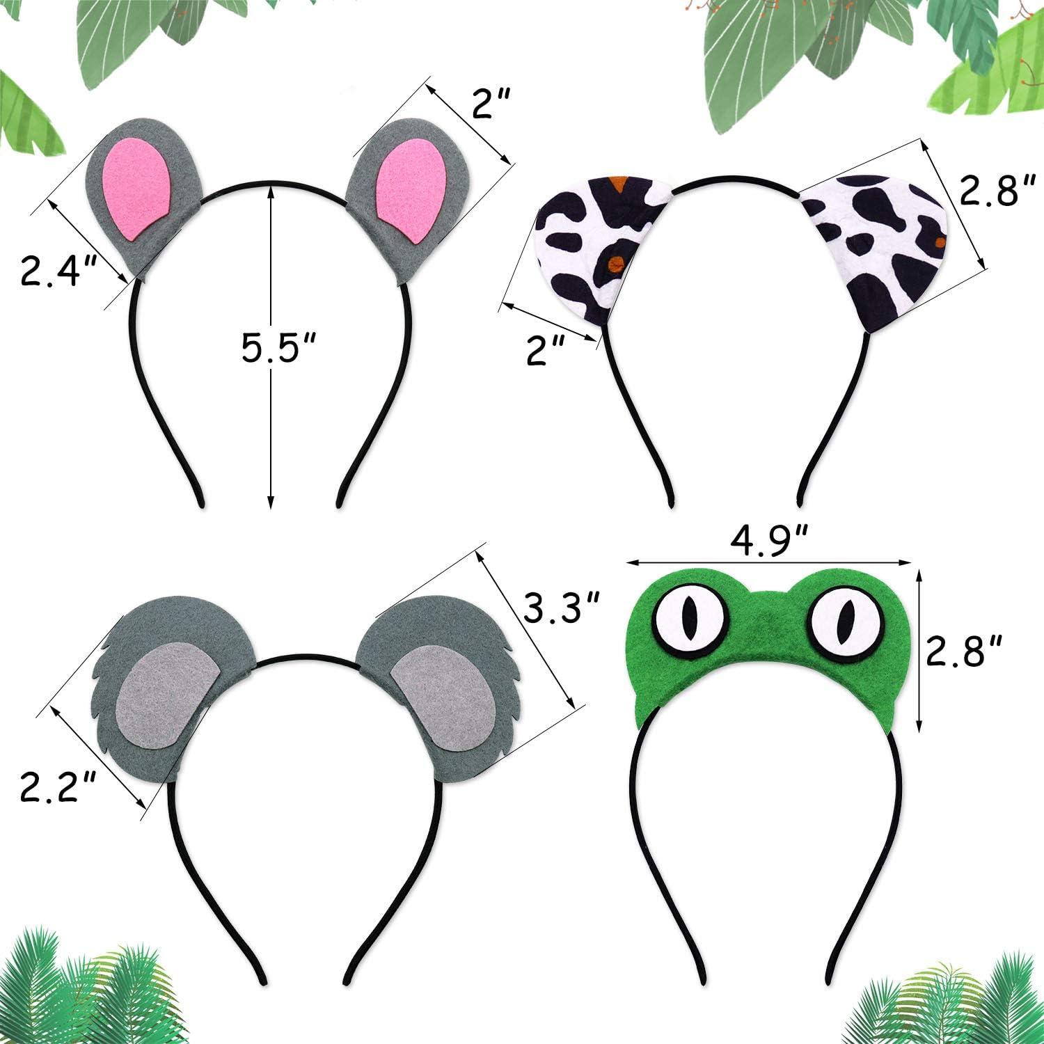 CiyvoLyeen jungle headband koala—cute, comfortable fit for kids' parties.