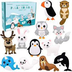 CiyvoLyeen polar animals kit cover with 14 kid-friendly felt projects