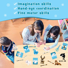 CiyvoLyeen polar animals pre-cut felt shapes ready for stitching
