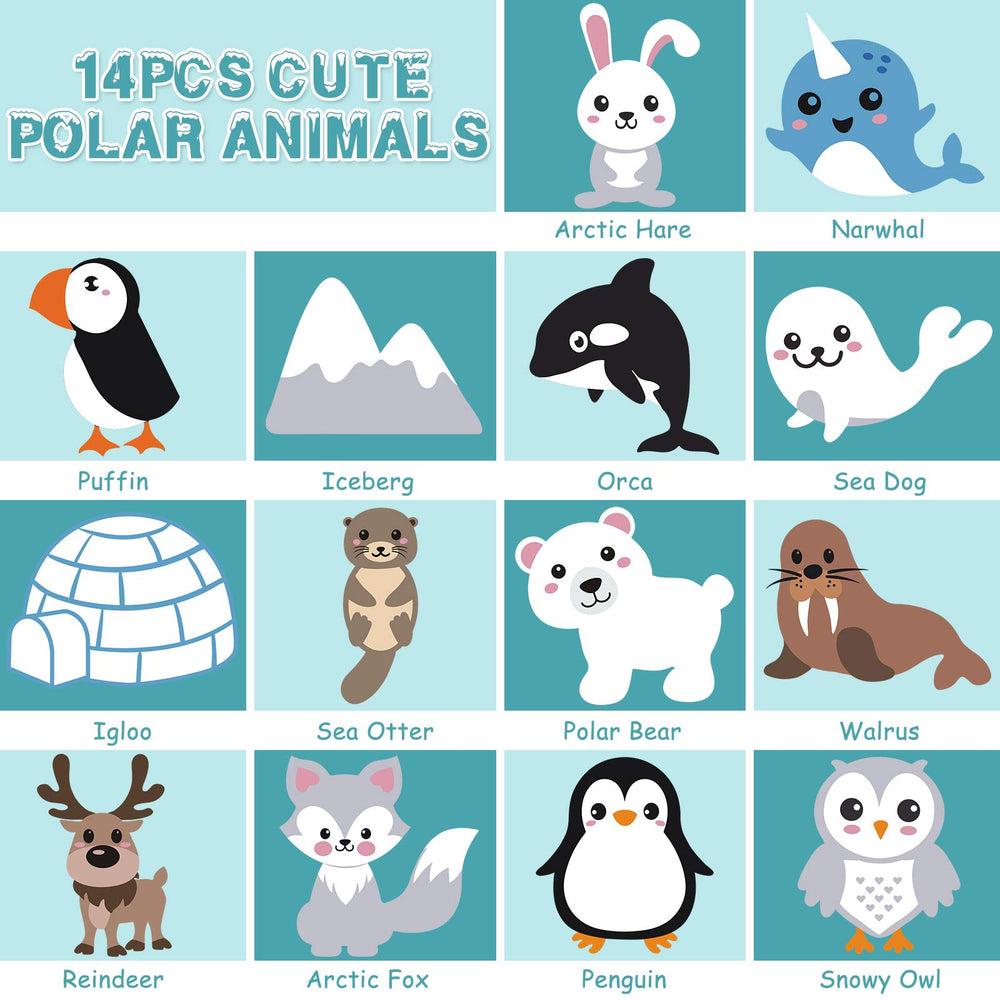 CiyvoLyeen polar animals self-adhesive accessories for easy embellishment