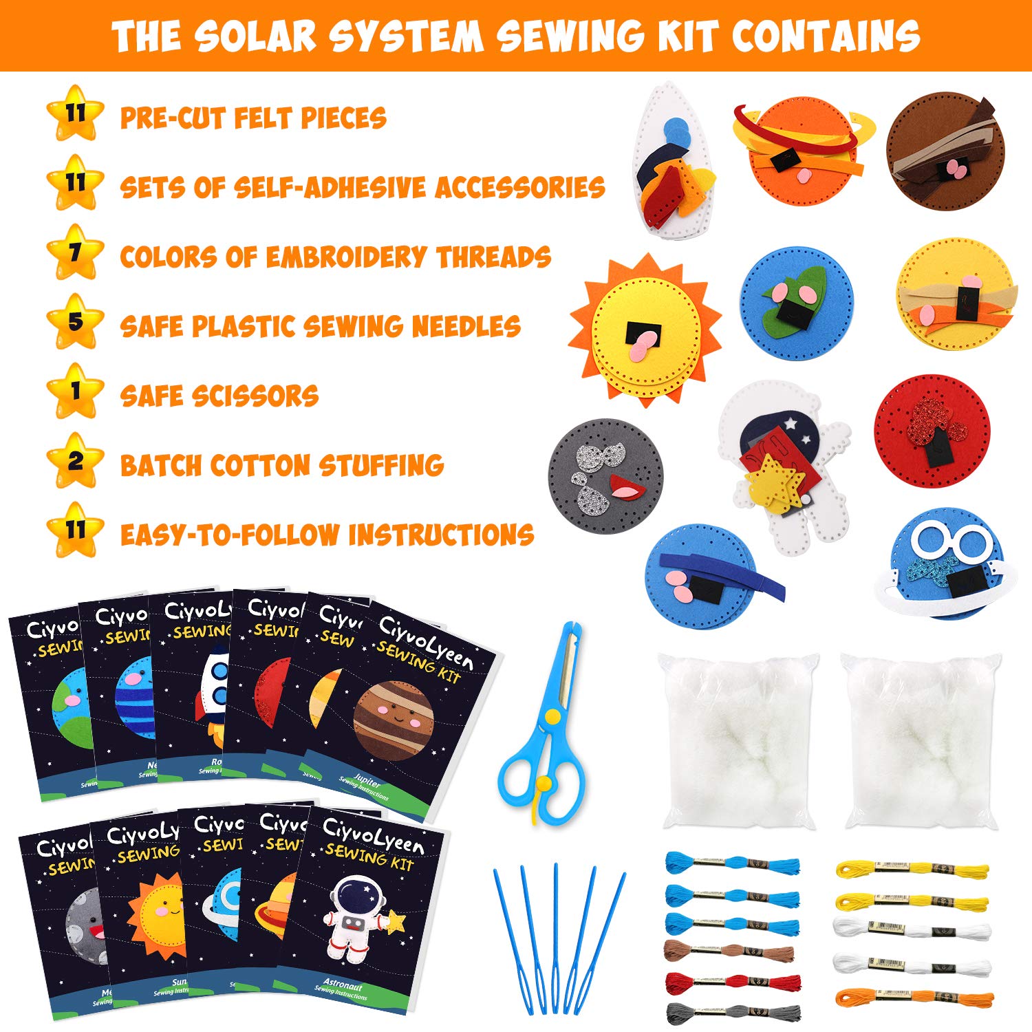 CiyvoLyeen rocket focus invites sewing and space-themed playtime.