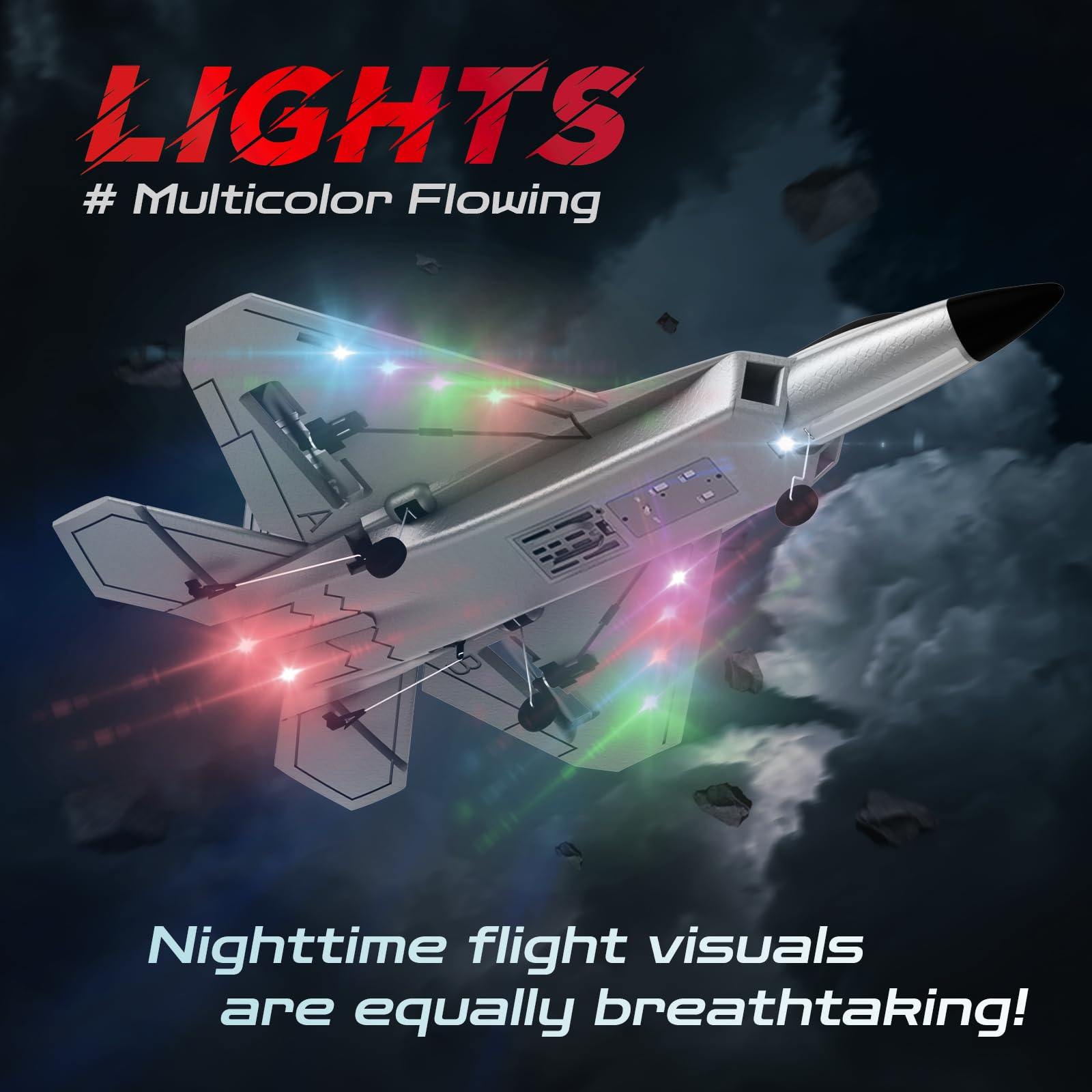 CKYSCHN F22 RC plane with two batteries for extended flight sessions