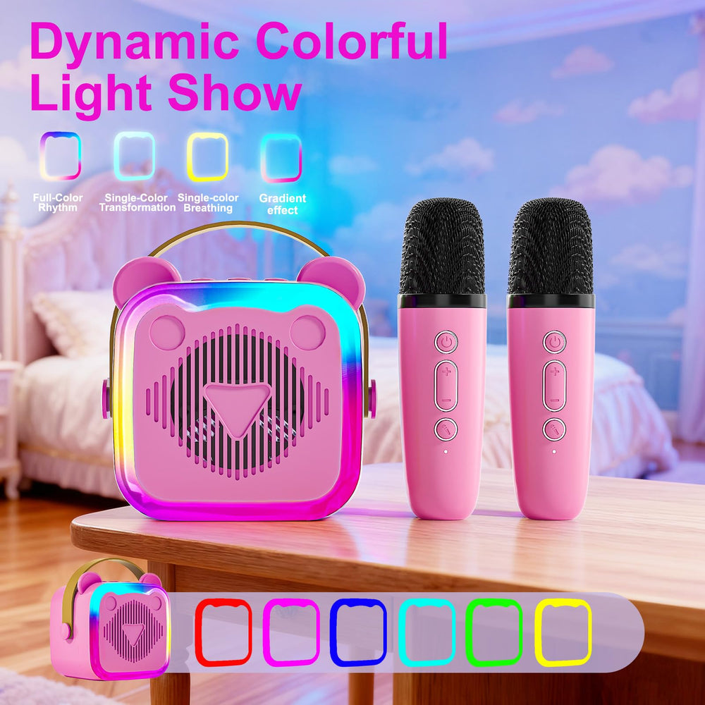 CL FUN ideal gift for kids; rose-red karaoke kit for celebrations.