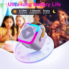 Five voice modes let kids play different characters during performances.