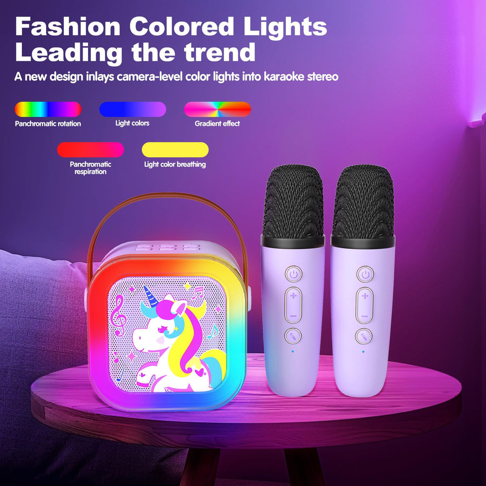 CL FUN mini karaoke machine LED lights energize party moments