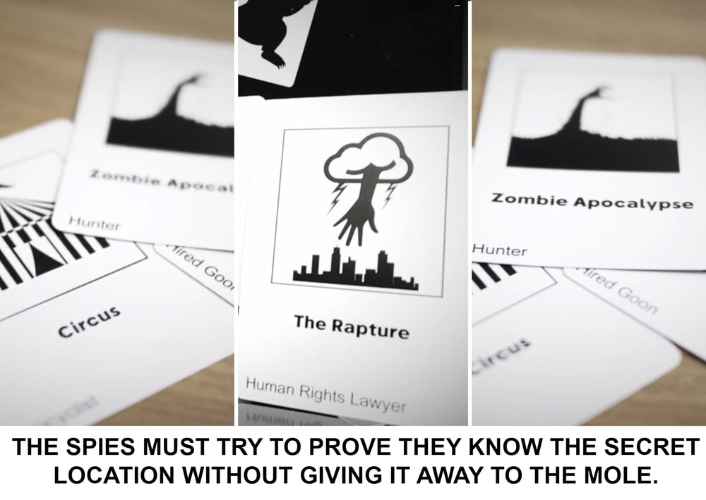 Clarendon Games The Mole mole-card highlighting the secret participant