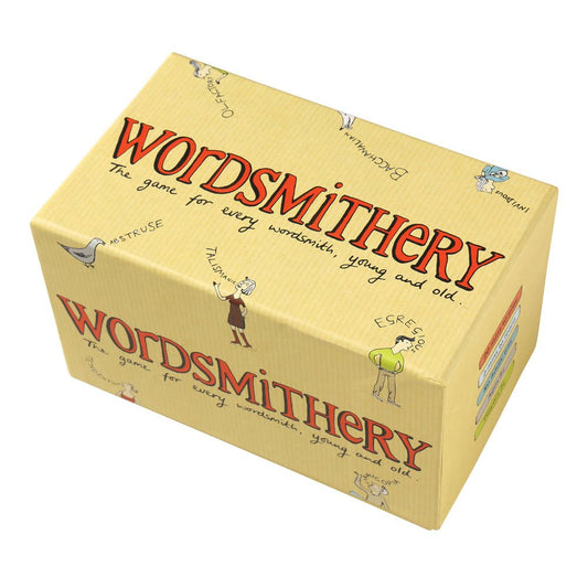 Clarendon Games Wordsmithery components for word-definition gameplay that sparks quick thinking