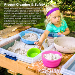 Classic Sand and Play easy-to-clean sand that dries quickly