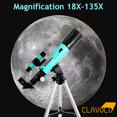 CLAVOLO travel telescope compact design for easy transport on trips and family outings.