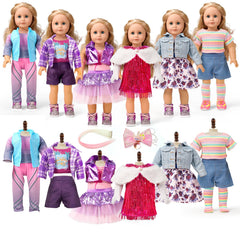 Clbaby 18-inch doll clothes set collection for versatile, imaginative play.