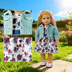Clbaby 18-inch doll sparkly skirt catches light for party moments.
