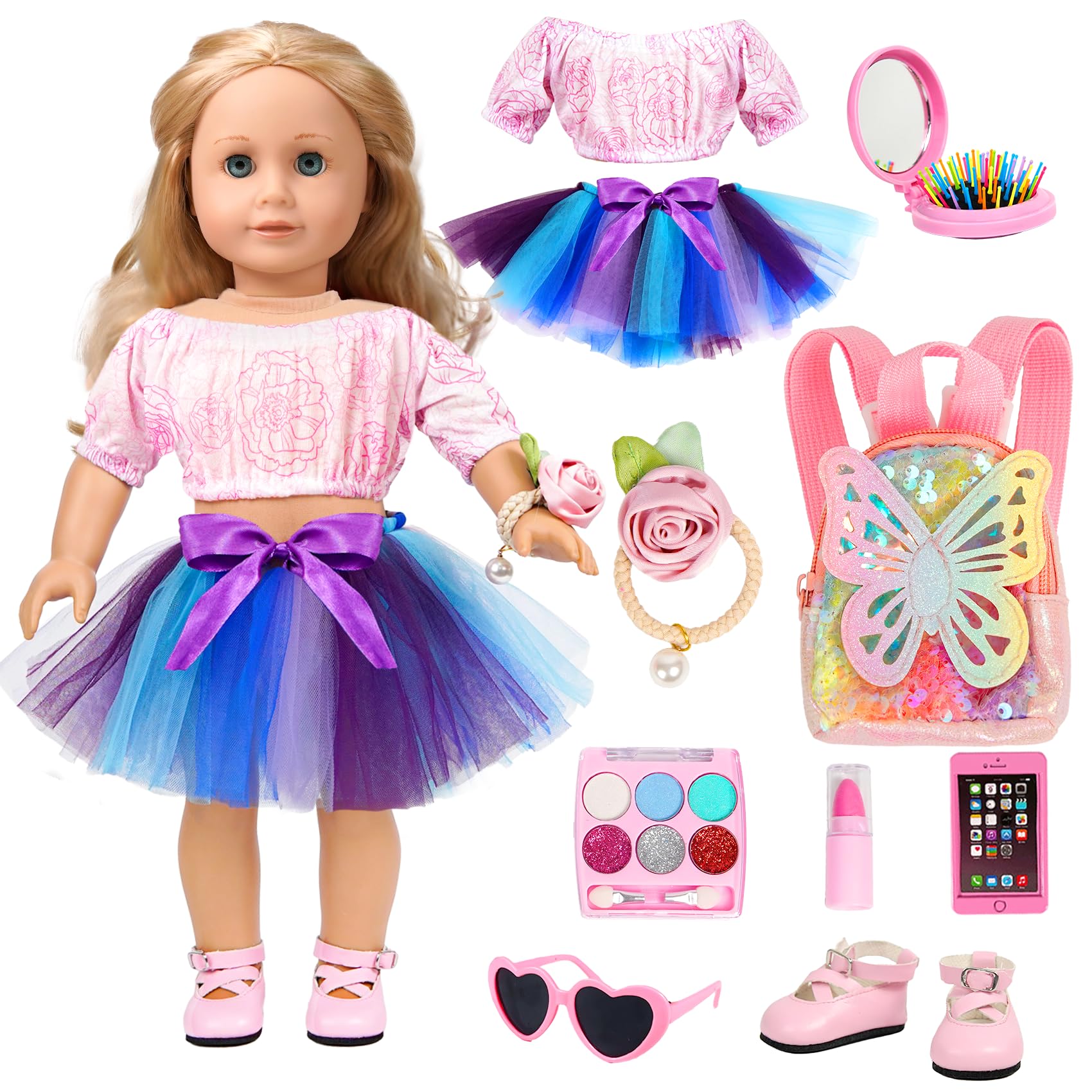 clbabys American 18-inch doll clothes pack for imaginative play