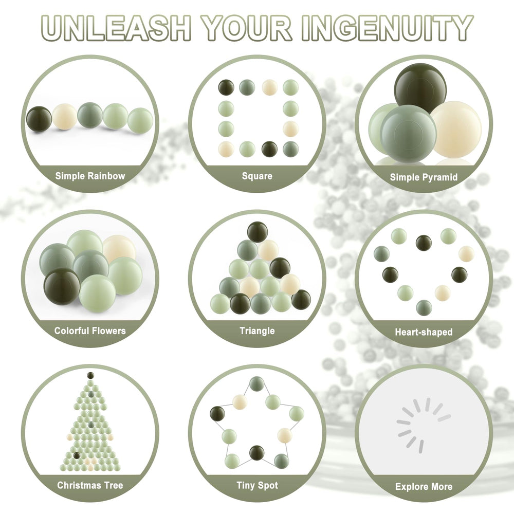 Crush-proof olive ball pit balls ready for energetic multi-user play