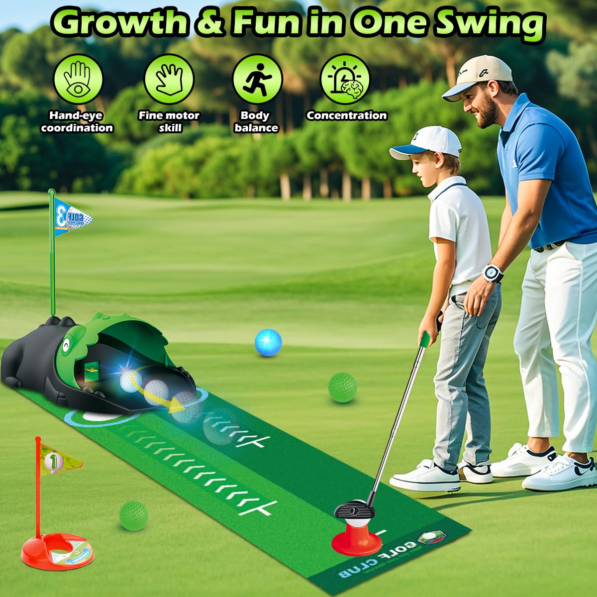 Clemas red golf balls add color contrast for easier tracking