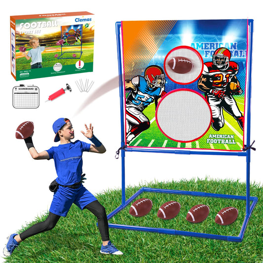 Clemas Throwing Target Game frame-assembly enables quick setup for outdoor play.
