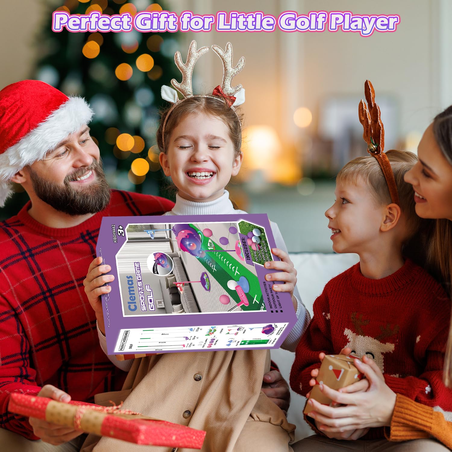Clemas toy golf set tees for quick setup and practice.