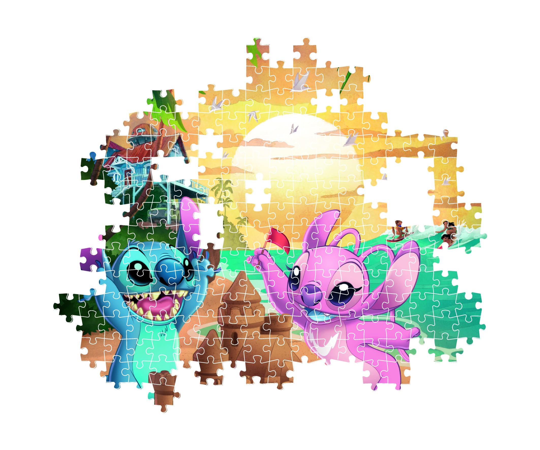 Clementoni Disney Stitch puzzle crafted in Italy with vibrant colors.