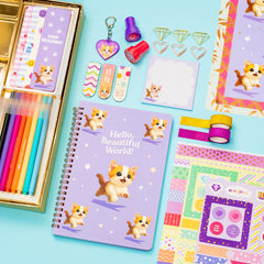 Clever Fox DIY Journal Kit—colorful markers and pens for neat handwriting and drawings