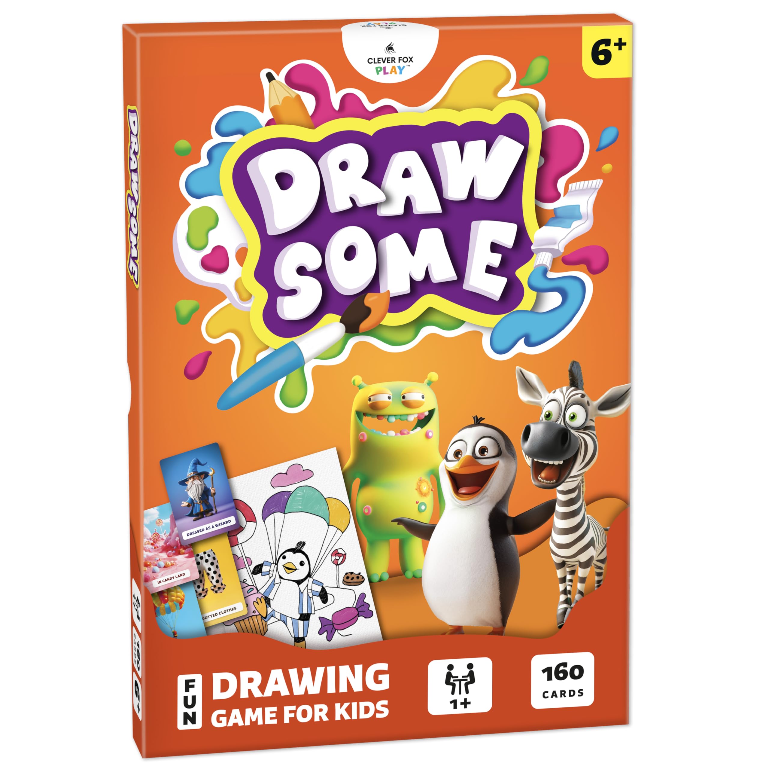 Clever Fox Drawsome characters, actions, styles, and places cards spark imaginative drawing adventures.