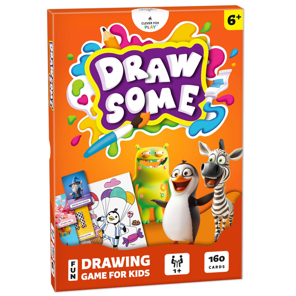 Clever Fox Drawsome characters, actions, styles, and places cards spark imaginative drawing adventures.