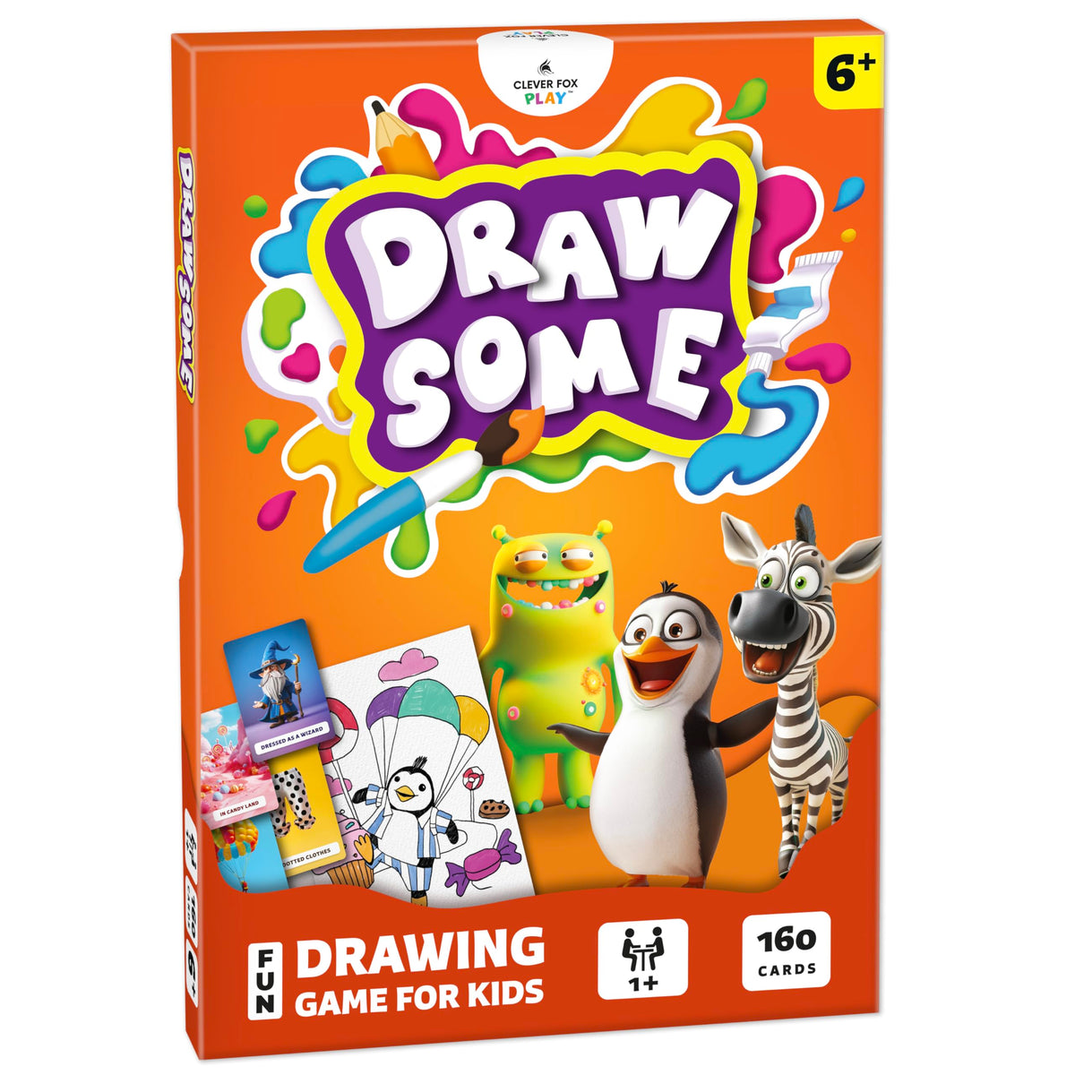 Clever Fox Drawsome characters, actions, styles, and places cards spark imaginative drawing adventures.