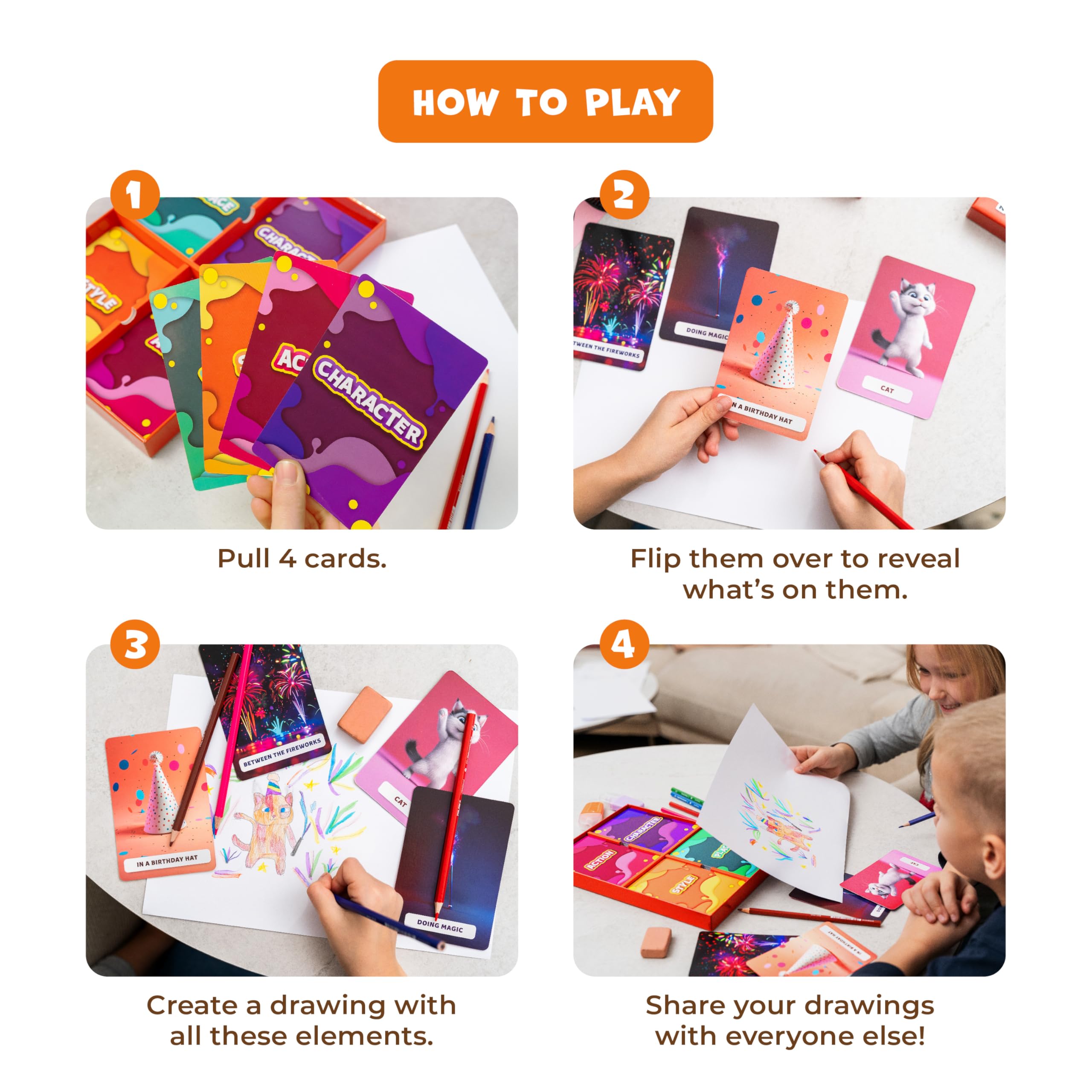 Clever Fox Drawsome supports solo play with endless drawing prompts and ideas.